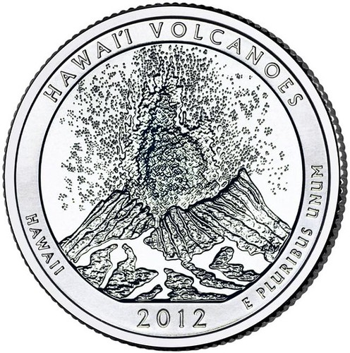 25 Centov USA 2011s Hawaii Volcanoes National Park