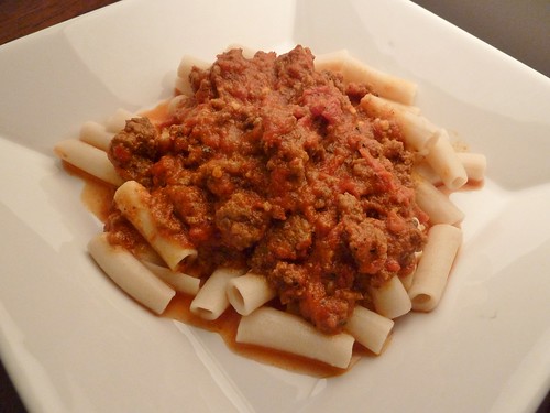 Weeknight Bolognese with Penne Rice Noodles