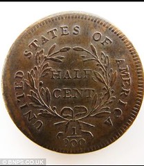 Mark Hillary 1796 half cent rev