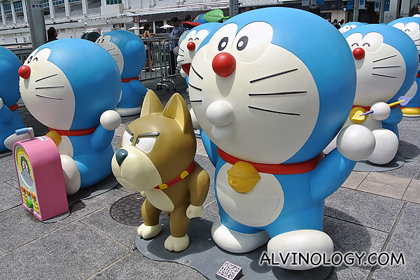 Doraemon with a pet dog