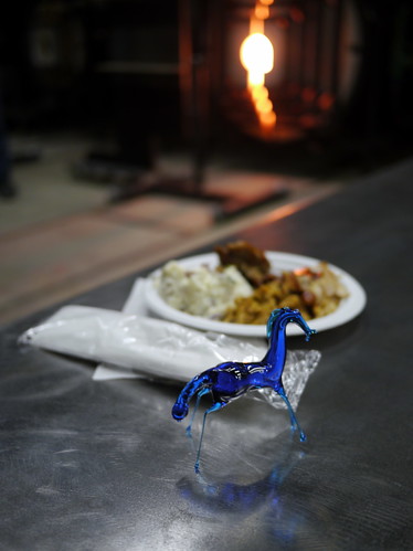 Glass Horse with Food