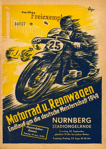1949 Norisring Motorcycle Racing by bullittmcqueen