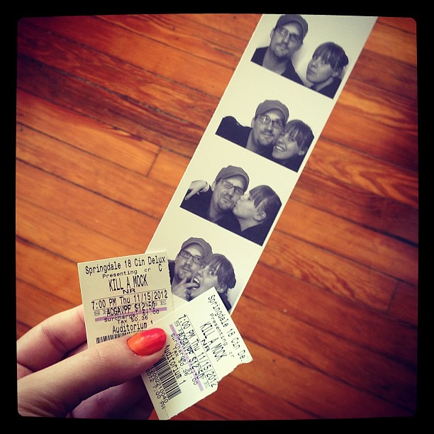 Last night was for one of my favorite black-and-white movies on a big screen and photo-booth fun.