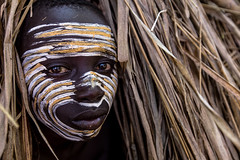 Surma tribe child with face painting