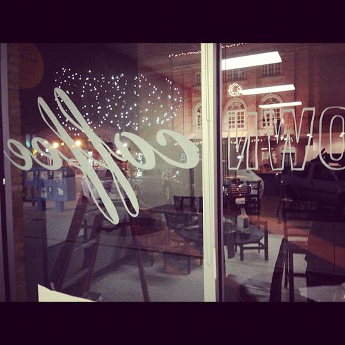Just hand painting a logo on some windows. #adayinthelife