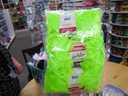 neon green lash lux yarn