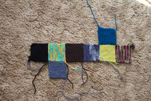 8 squares socks layout