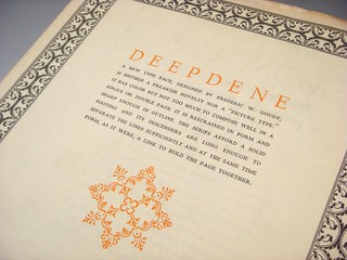 Deepdene type specimen booklet
