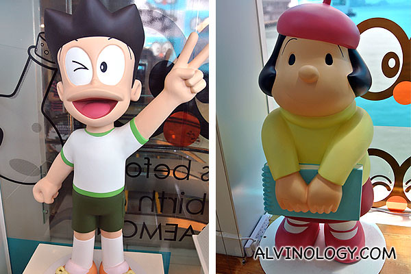 Familiar characters from Doraemon manga