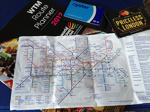 London Underground map and Oyster Cards