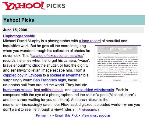 Yahoo! Picks - 2006