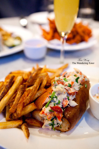 Lobster roll with my Mimosa