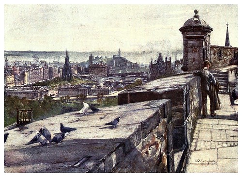 003-Edimburgo desde el castillo-Edinburgh, painted by John Fulleylove- 1904
