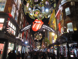 Rolling Stones Carnaby St. Christmas Lights, London 2012