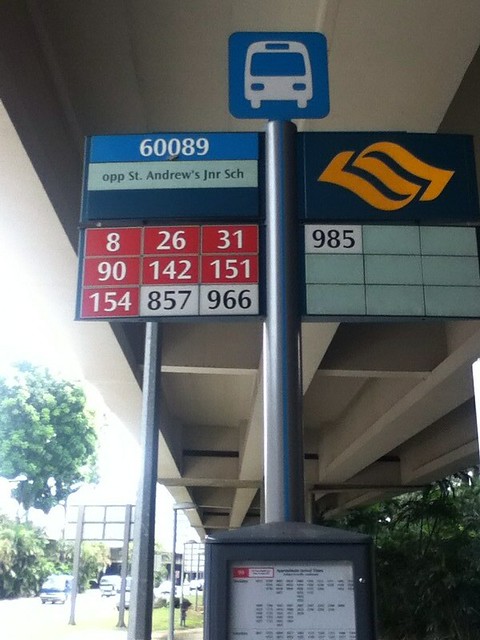 新加坡公交站牌