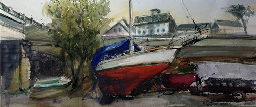 Winter Boat by Camden Sketcher