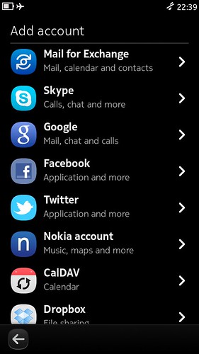 Nokia N9 calDAV settings