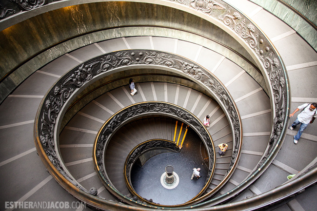 Spiral stair exit Vatican Museum Exit When in Rome Day 2 | What to do and see in Rome in 48 hours | Travel Photography