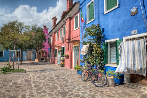 Colored Houses & Bike