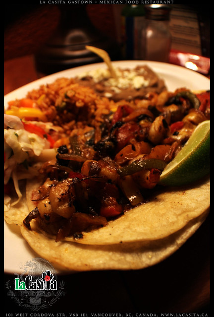 prawn tacos with rice beans salad downtown vancouver bc