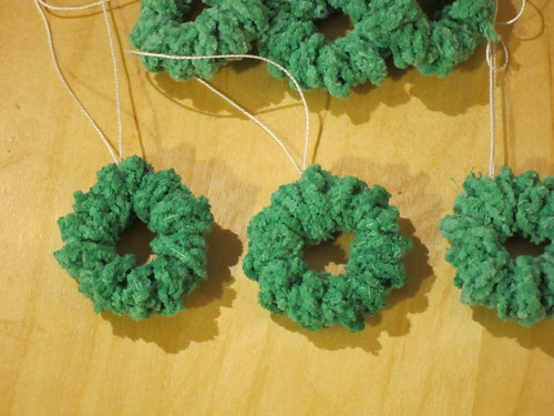 half made mini wreaths
