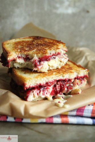 Roast Turkey, Blue Brie and Cranberry Chutney Grilled Cheese