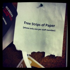 Free strips of paper