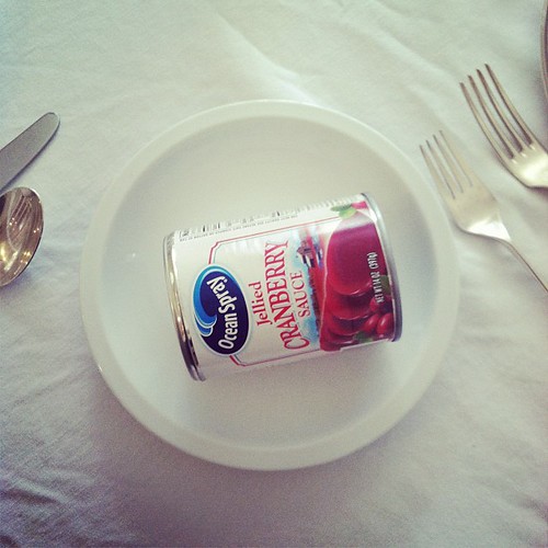My Dad always insisted on canned cranberries.