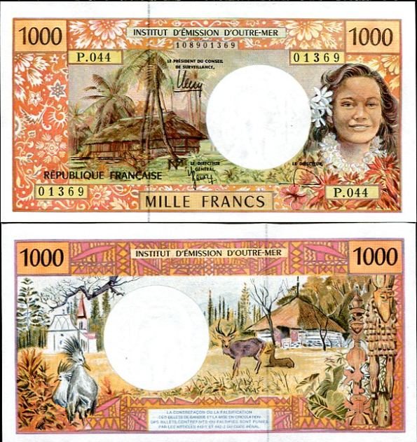 1000 Frankov Francúzske zámorské územia v Pacifiku 1996, Pick 2