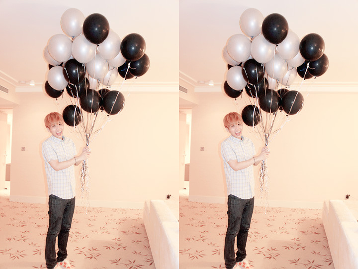 typicalben with balloons