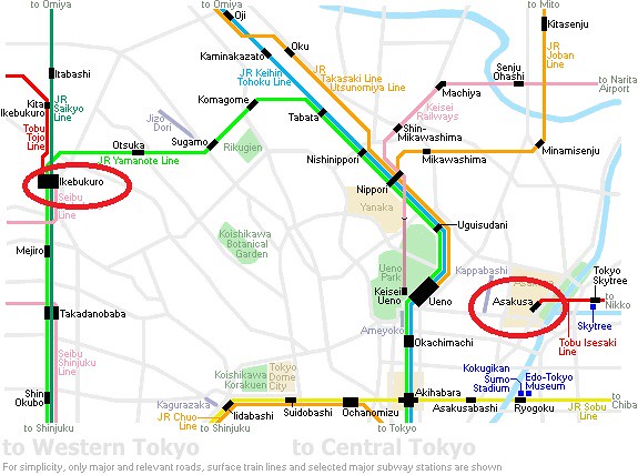 Japan ikebukuro subway map - rebeccasawblog