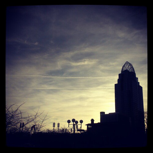 Gorgeous evening in downtown Cincinnati!