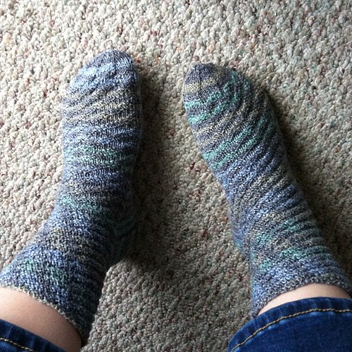 Day 4: Swap socks! Probably Sockotta, not sure what pattern. #norepeatdec