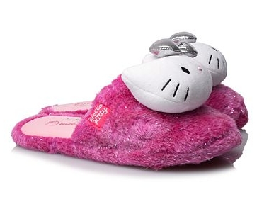 Hello Kitty Applique Slippers for Girls