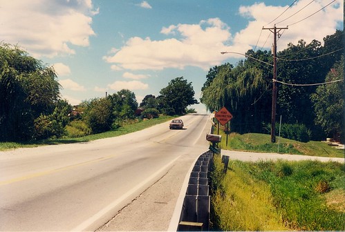 West 87th Street in it's former two lane glory.  Hickory Hills Illinois.  September 1988. by Eddie from Chicago