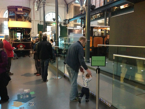 Walking practice at the London Transport Museum