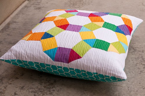 English Paper Pieced Spring Carnival Pillow