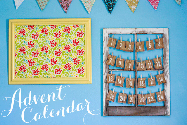 Advent Calendar, Handmade advent calendar, Advent Calendar tutorial, tutorial, holiday tutorial, Christmas tutorial, DIY Advent Calendar, Shabby Chic Advent Calendar