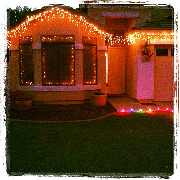 Found some more twinkle lights. Had to put them up too! #projectchristmasfy