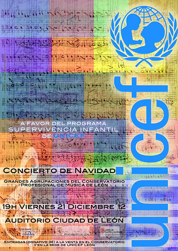 CONCIERTO DE NAVIDAD A FAVOR DE UNICEF LEÓN - AGRUPACIONES DEL CONSERVATORIO DE LEÓN - VIERNES 21 DICIEMBRE´12 - AUDITORIO CIUDAD DE LEÓN