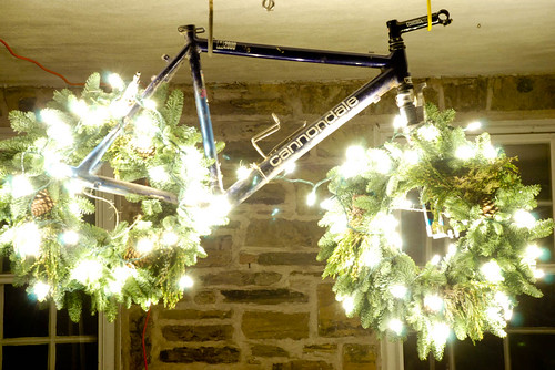 hanging Christmas bike (by: Josh Delp, creative commons) 