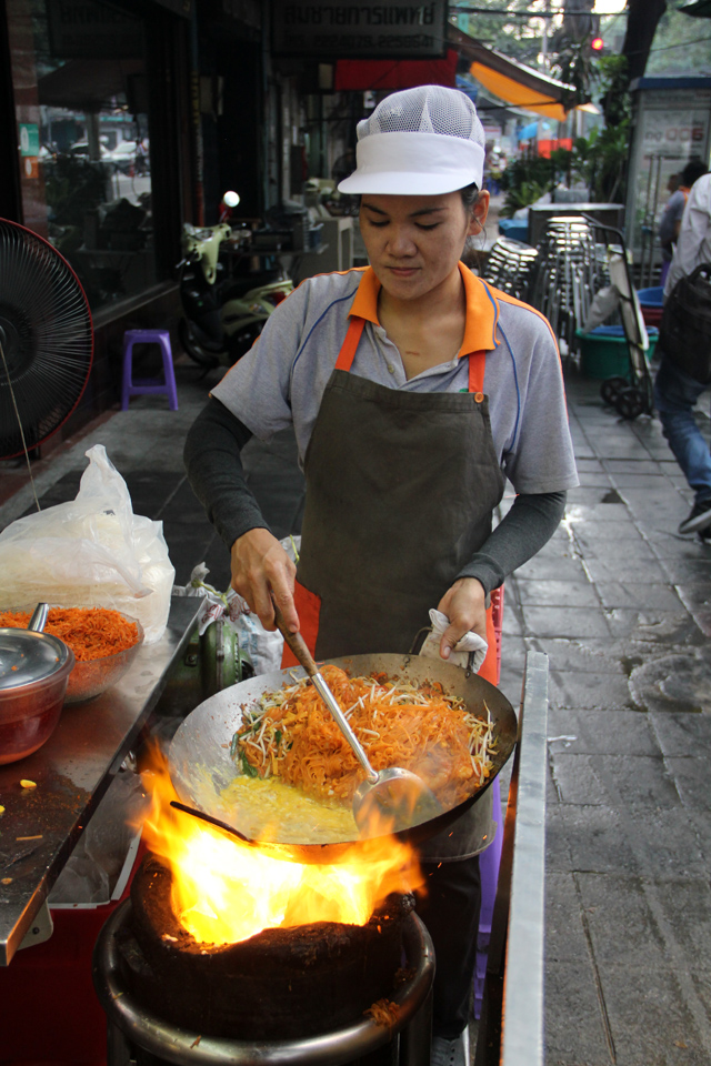 Eating Pad Thai in Bangkok