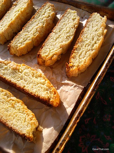 Tray of freshly made Biscotti