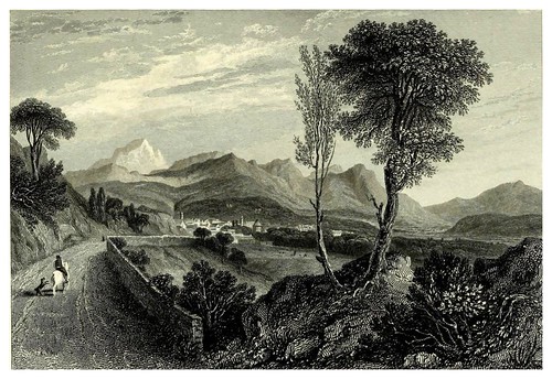 005- Chamberry desde la carretera de Aix-The hand-book for travellers in Italy from London to Naples-1838- William Brockedon