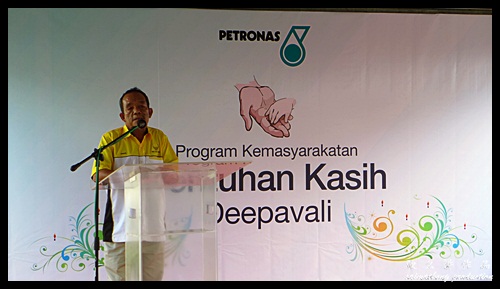 Speech by Pegawai Daerah Manjung : Sentuhan Kasih Deepavali with Petronas @ Kampung Wellington, Manjung, Perak