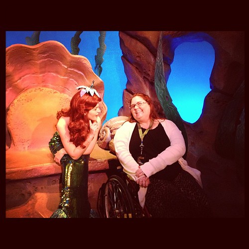 The Little Mermaid and I just chatting about dinglehoppers #newfantasyland