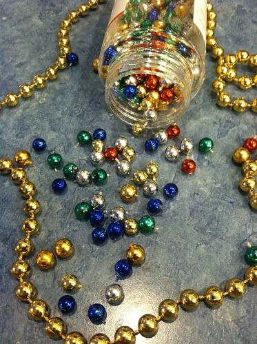 beads for tree and spool ornaments