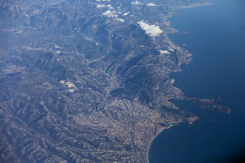 Nice and Monaco view from the plane