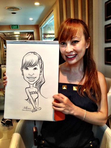 caricature live sketching for Orchard Scotts Dental for Miss Universe Singapore - 15