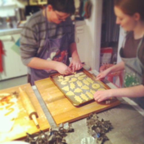 they have cookie-making down to a science #teens #yule #fromourkitchen